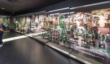 Libon, Portekiz - Nisan 2018: Jose Alvalados arena müzesini ziyaret etmek