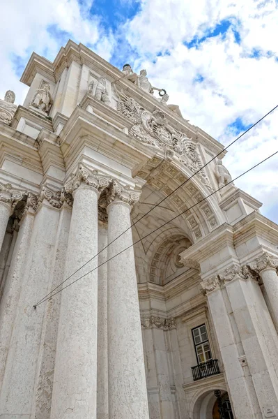 Lisbonne Portugal Avril 2018 Augusta Triumphal Arch Sur Place Commerce — Photo