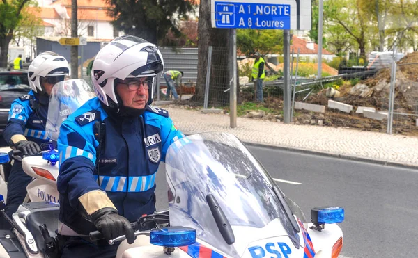Lissabon Portugal April 2018 Politieagent Biles Straten Van Stad — Stockfoto