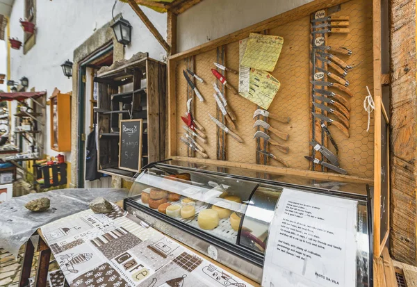 Obidos Portugal April 2018 Toko Souvenir Jalan Jalan Kota Tua — Stok Foto