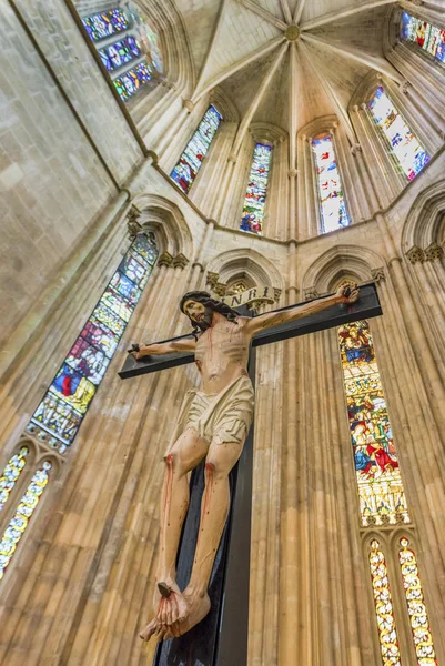 Batalha Portugal Avril 2018 Crucifixion Impressionnante Dans Monastère Dominicain Local — Photo