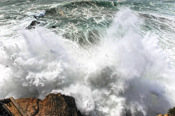 Vlny Atlantického Pceanu Nazare Portugalsko — Stock fotografie