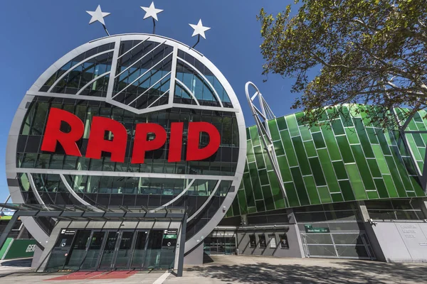 Viyana, Avusturya - Eylül 2018: Fc Rapid Allianz arenasında cephe