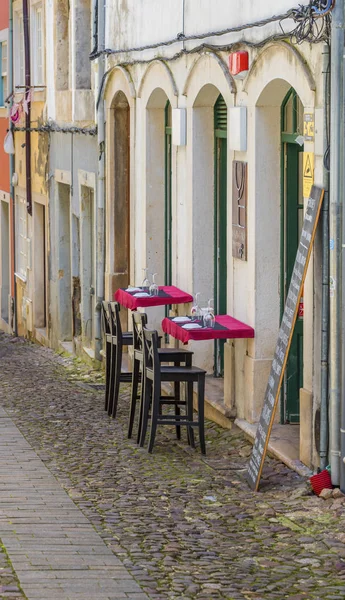 Coimbra Portugal April 2018 Gatucafé Smala Gatorna Gamla Stan — Stockfoto