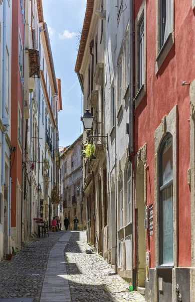 Coimbra Portugal April 2018 Atmosfär Gatorna Gamla Stan — Stockfoto