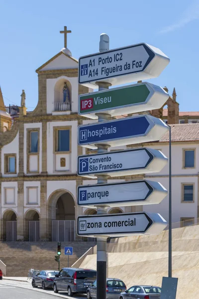 Coimbra Portugal Abril 2018 Indicaciones Las Calles Ciudad — Foto de Stock
