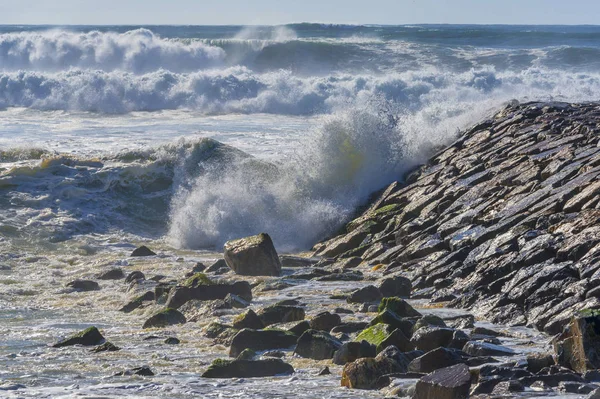 Atlantic Ocean Beach Nice Day Portugal — Stock Photo, Image