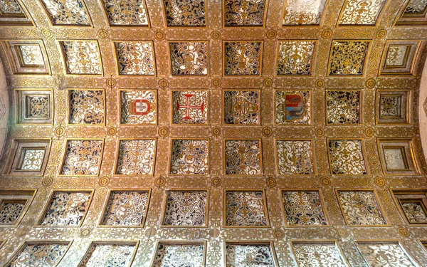 Tomar Portugal April 2018 Ceiling Fragment Convent Christ — 图库照片