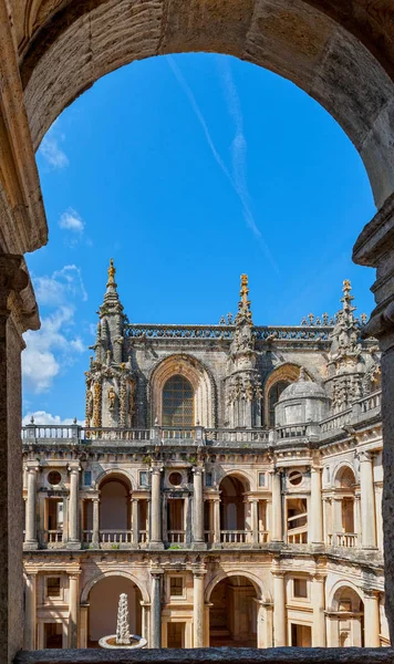 Tomar Portugal April 2018 Archirtektonisch Fragment Van Het Klooster Van — Stockfoto