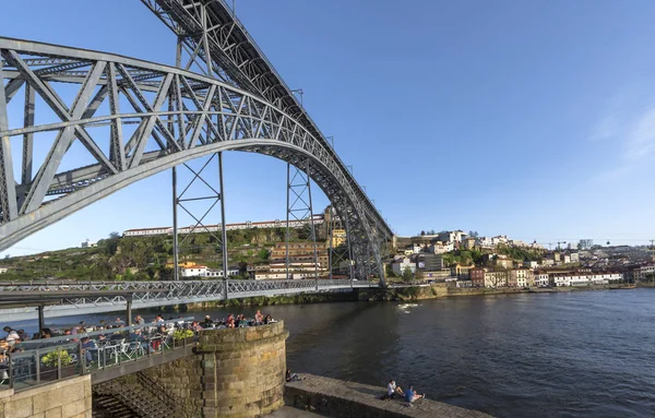 Blick Auf Die Luis Brücke Über Den Douro Fluss Porto — Stockfoto