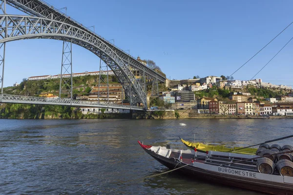 Pohled Most Luise Přes Řeku Douro Porto Portugalsko — Stock fotografie