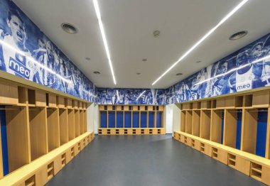 Estadio do Dragao 'daki soyunma odasını ziyaret etmek - Fc Porto' nun resmi arenası.