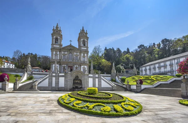 Tenoes Portugal Abril 2018 Vista Catedral Bom Jesus Monte — Fotografia de Stock