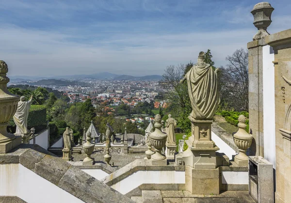 Tenoes Portugal April 2018 Famous Stairs Bom Jesus Monte Cathedral — 스톡 사진