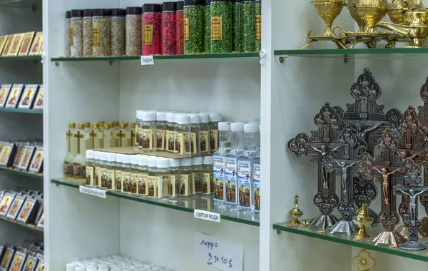 Традиционные Религиозные Сувениры Продаются Иерусалиме — стоковое фото