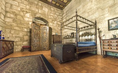 Braganza Dükü 'nün kraliyet sarayını ziyaret ediyorum. Guimaraes, Portekiz