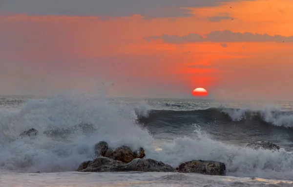 Malerischer Sonnenuntergang Atlantikstrand — Stockfoto