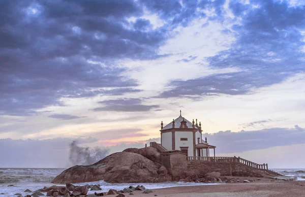 Blick Auf Capella Senhor Pedra Atlantik Bei Sonnenuntergang — Stockfoto