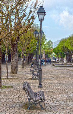 Portekiz 'in Lamego şehrinde sokak manzarası