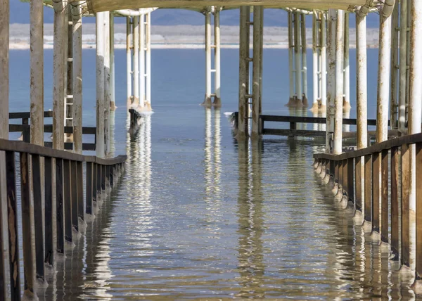 Strandeinrichtungen Toten Meer Island — Stockfoto