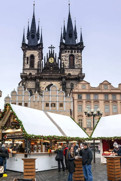 Prague Czech Republic December 2018 Christmas Market Staromestska Square — Photo