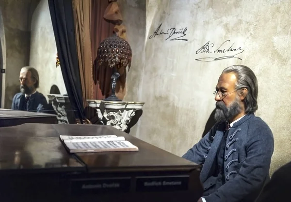 Prag Çek Cumhuriyeti Aralık 2018 Madame Tussauds Müzesinde Bedrich Smetana — Stok fotoğraf