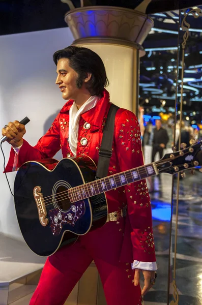 Prag Tjeckien December 2018 Elvis Presley Vaxfigur Madame Tussauds Museum — Stockfoto