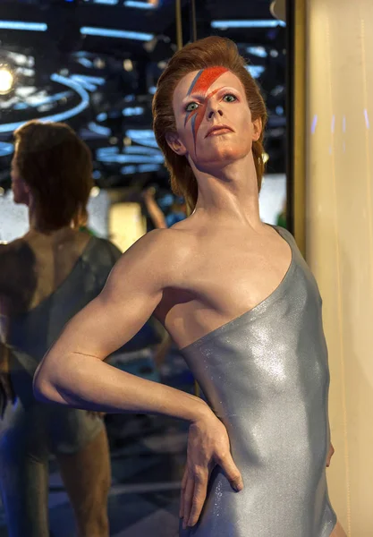 David Bowie Prag Daki Madame Tussauds Müzesindeki Balmumu Figürü — Stok fotoğraf