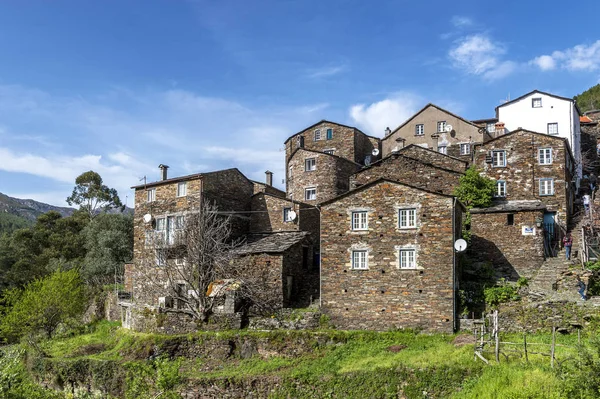 Casas Xisto Tradicionais Antiga Aldeia Piodao Portugal — Fotografia de Stock