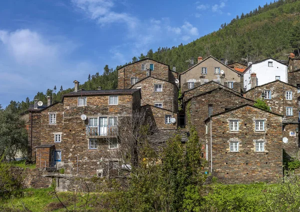 Casas Xisto Tradicionais Antiga Aldeia Piodao Portugal — Fotografia de Stock