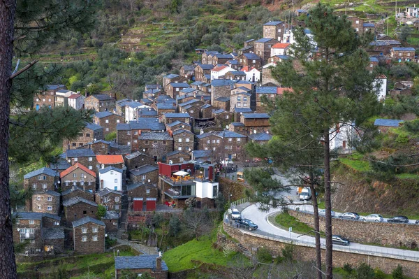 Casas Tradicionales Del Casco Antiguo Piodao Portugal —  Fotos de Stock