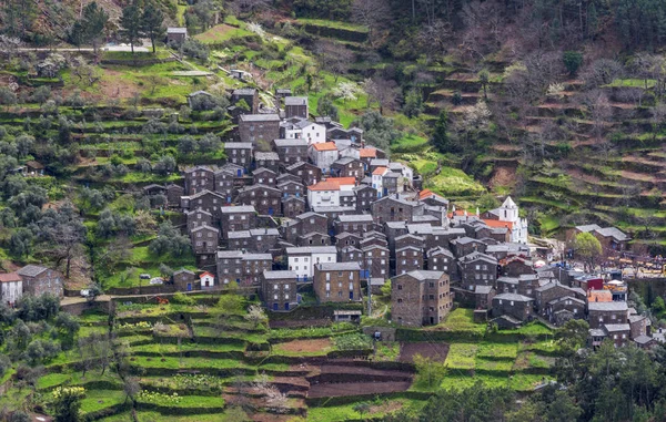 Casas Xisto Tradicionais Antiga Aldeia Piodao Portugal — Fotografia de Stock