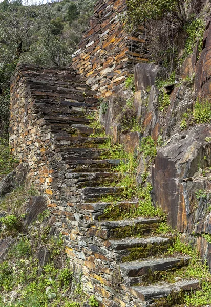 Casas Adosadas Las Cercanías Del Casco Antiguo Piodao Portugal — Foto de Stock