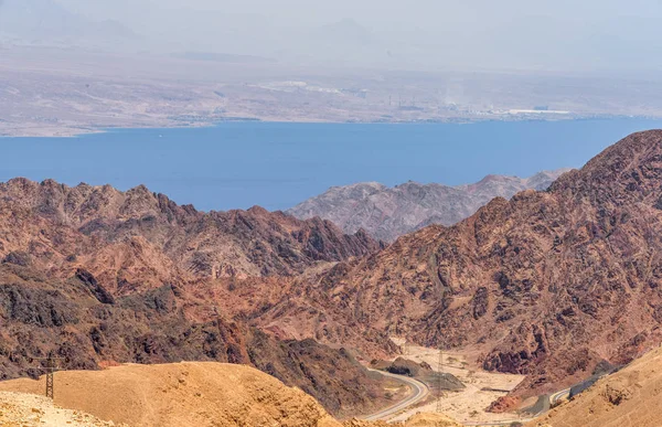 Negev Çölü Nden Kızıl Deniz Manzarası — Stok fotoğraf