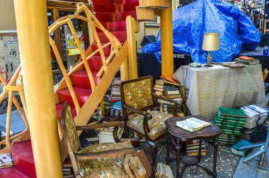 Fiesta Major de Gracia, Calle Joan Blanques de Baix de Tot, Barselona 2018. Joan Blanques de Baix de Tot adornado Durante Fiesta Major de Gracia, Barcelona 2018