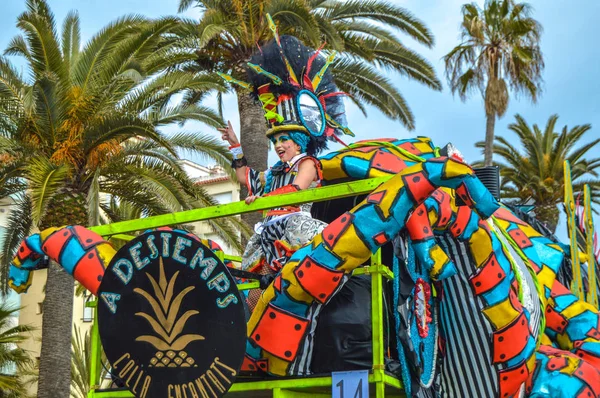 Carnaval Lloret Mar Spanje 2018 — Stockfoto
