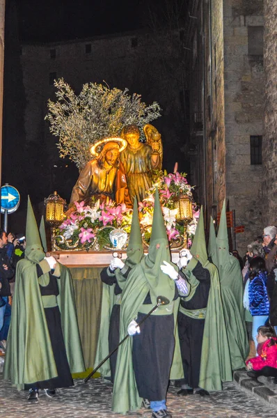 Semana Santa Girona España Procesión Del Santo Entierro Girona Desfile — Foto de Stock