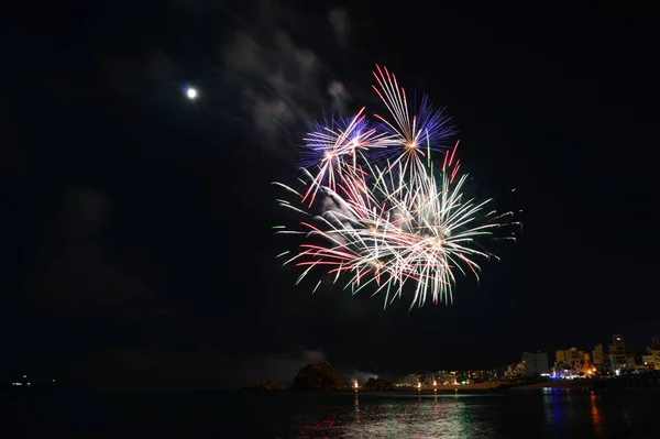 Internationaler Feuerwerkswettbewerb Der Costa Brava Blanes Feuerwerk Wettbewerb 2018 — Stockfoto