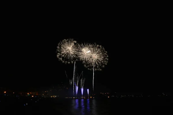 Internationaler Feuerwerkswettbewerb Der Costa Brava Blanes Feuerwerk Wettbewerb 2018 — Stockfoto