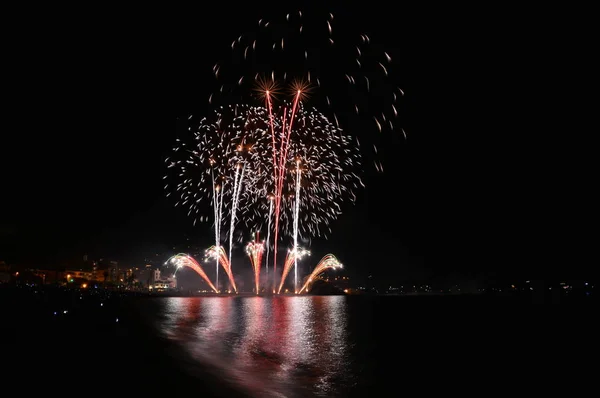 48Th International Firework Competition Costa Brava Blanes Fireworks Competition 2018 — Stock Photo, Image