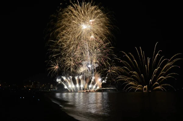 48Th International Firework Competition Costa Brava Blanes Fireworks Competition 2018 — Stock Photo, Image