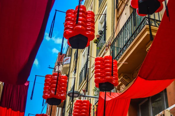 Fiesta Major de Gracia, Travessia de Sant Antoni, İspanya - Ağustos 2019 
