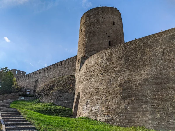 Die Festung Ivangorod Ist Eine Mittelalterliche Burg Ivangorod Oblast Leningrad — Stockfoto