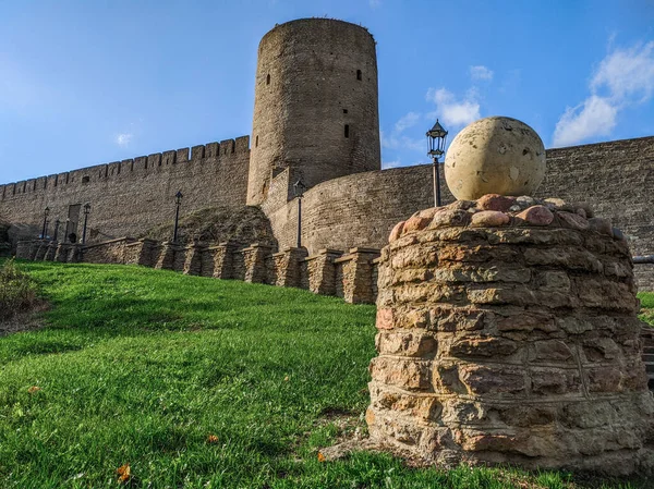 Die Festung Ivangorod Ist Eine Mittelalterliche Burg Ivangorod Oblast Leningrad — Stockfoto