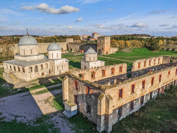 Pevnost Ivangorod Středověký Hrad Ivangorodu Leningradská Oblast Rusko Nachází Řece — Stock fotografie