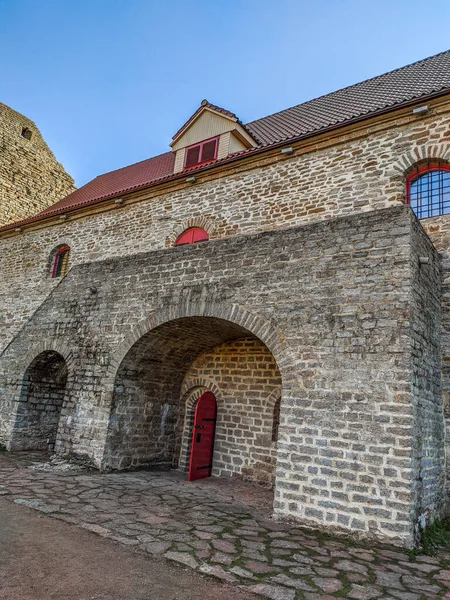 Фортеця Івангор Англ Ivangorod Fortress Середньовічний Замок Ленінградській Області Росія — стокове фото