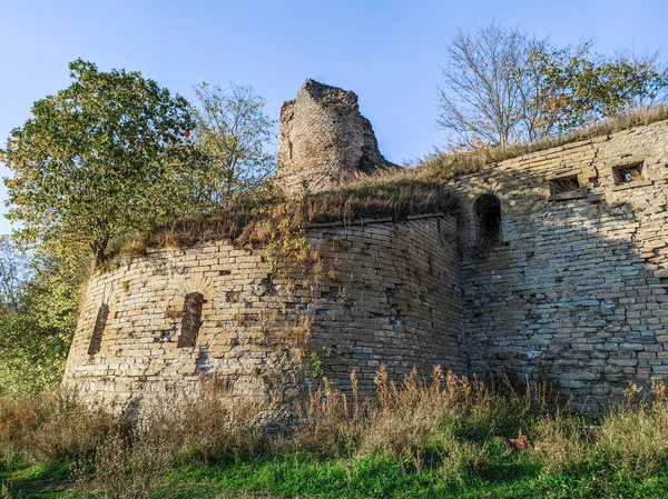 Fortaleza Ivangorod Castelo Medieval Ivangorod Oblast Leningrado Rússia Ele Está — Fotografia de Stock