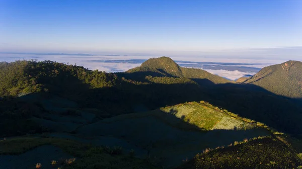 Jordbruksmark Vegetation Kullarna Norra Thailand — Stockfoto