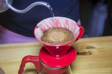 Damla demlemek kahve kafein filtre lezzet kupa Kupası kavramı