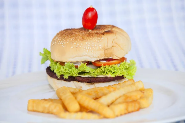 Sandwich in burger style — Stock Photo, Image